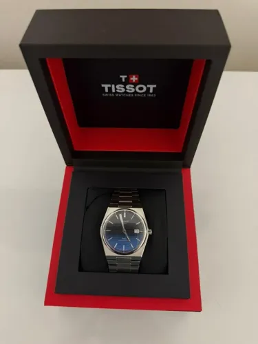  Relógio Tissot PRX Powermatic 80 40mm- Automático blue/purple