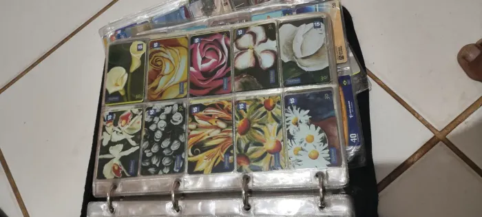 Coleção com 1.500 Cartões Telefônicos Antigos - Diversos Temas - Álbum Incluso