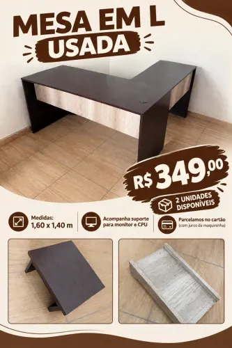 Mesa de escritório - formato L
