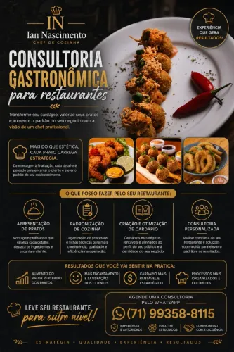 Congelamentos e consultoria de bares e restaurantes