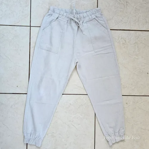 Calça Feminina de Linho Estilo Jogger