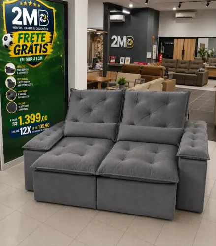 Sofá Retrátil e Reclinável Grécia | Conforto Premium | Rápida Entrega