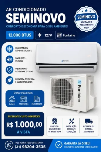 Ar condicionado Fontaine 12.000 BTUS 127V seminovo