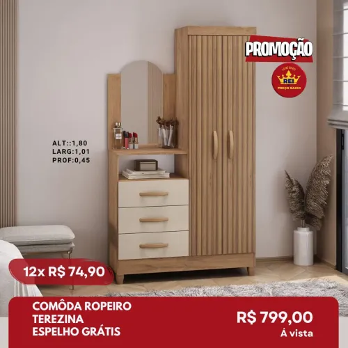 PROMOÇÃO URGENTE - Ropeiro Terezina com ESPELHO Grátis apenas 12x de R$74,90