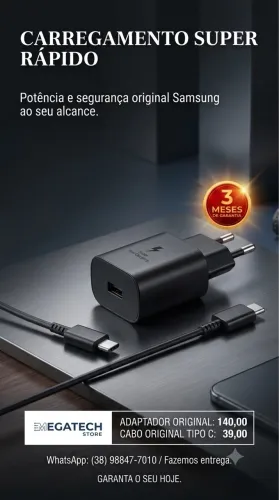 CARREGADOR ORIGINAL SAMSUNG