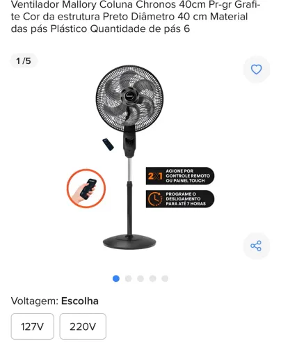Ventilador de coluna com controle remoto NOVO