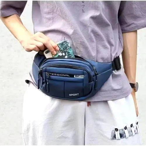 Pochete Azul De cintura Impermeável Reforçada