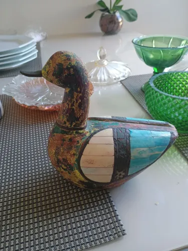 Pato Indiano em madeira 