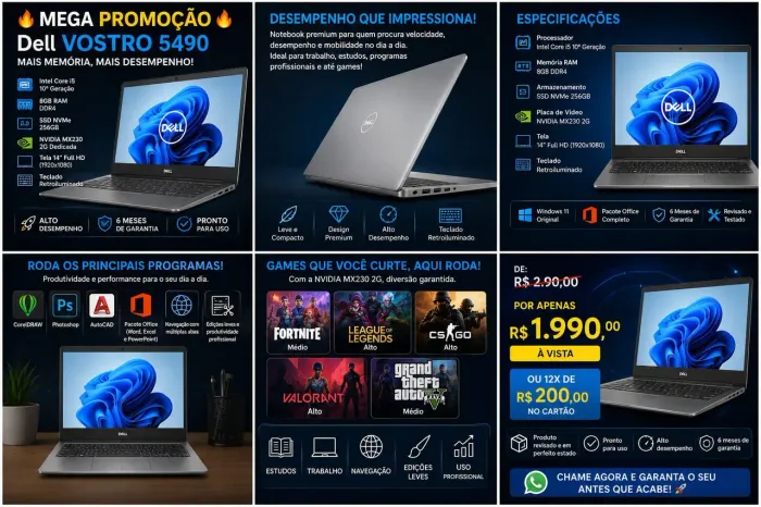 Notebook Dell Gamer /Nvidia 2gb / Jogos e Programas Profissionais / 6 meses de Garantia
