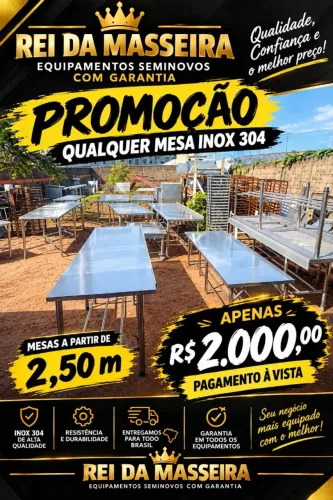 PROMOÇÃO BANCADA INOX 304