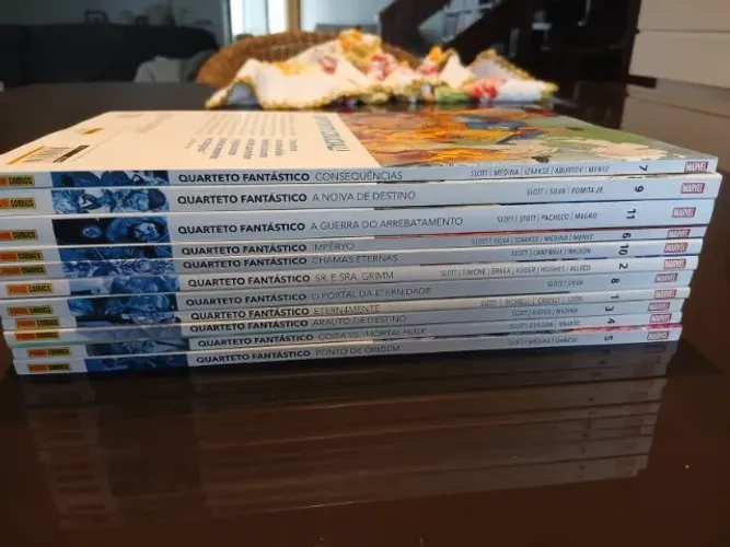 Hq Coleção Quarteto Fantástico fase Dan Slott Panini Nova Marvel