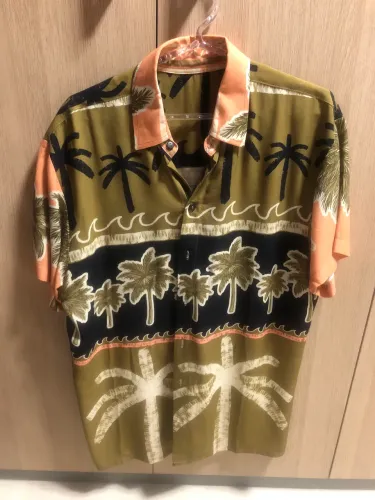 Camisa estilo havaiano Zduoz florida de botão manga curta
