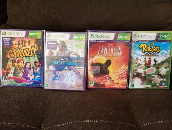 Jogos originais de Xbox 360 Kinect lacrados de fábrica