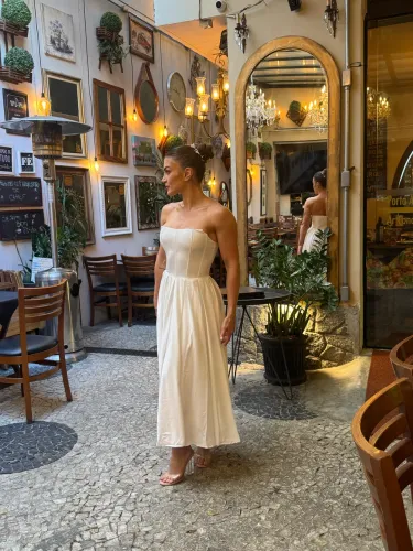 Vestido noiva midi P BRANCO NOVÍSSIMO