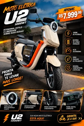 SCOOTER ELÉTRICA U2 1000 WT