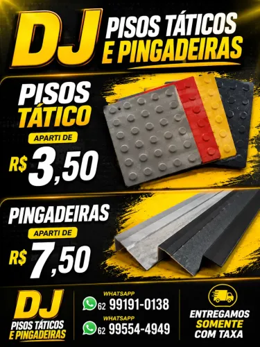 Pisos táticos e pingadeiras 