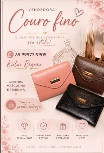 Carteiras Couro Fino