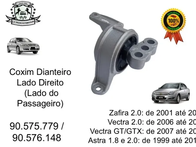 Coxim Motor Lado Direito Para Astra, Zafira, Vectra
