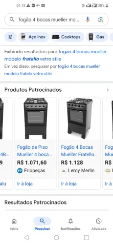 Fogão Mueller Com Messa Espelhada Funcionando tudo Em boas condiçoes