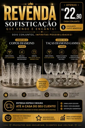 Copos e Taças de Vidro ? Revenda com Desconto (Atacado)