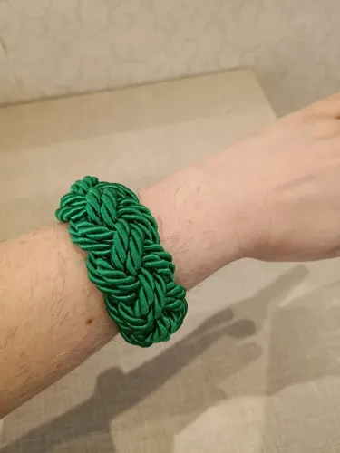 Pulseira Mercadinho Chic cordão verde