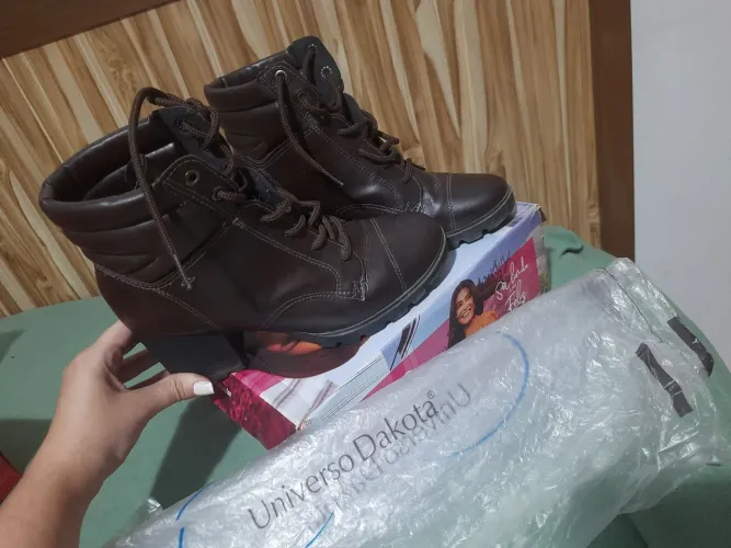 Bota Coturno Feminina Dakota Marrom Tratorada Salto Bloco TAM 36 - Na Caixa Original