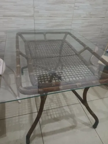 Mesa vidro 6 lugares