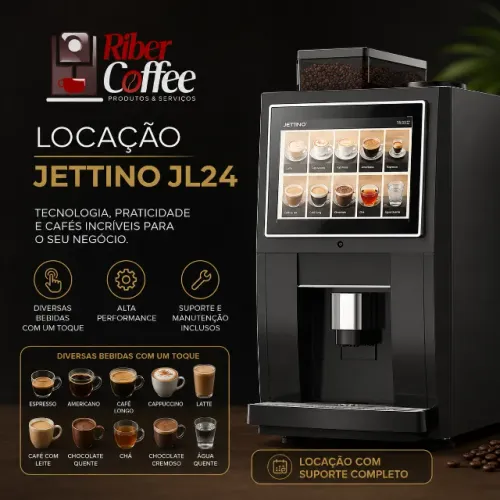 Locação de máquina de multibebidas super automática de café, chocolate e cappuccino