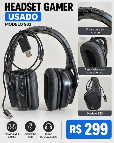 Headset logitech g33 bloqueia ruido