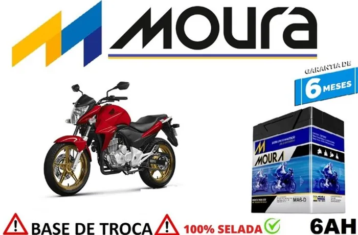 Bateria Automotiva  Moura CB300R -6 Ah 