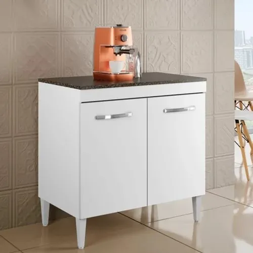 Balcao Madrid 80 2P Branco - Frete Grátis - 10x S/ Juros - Receba Hoje