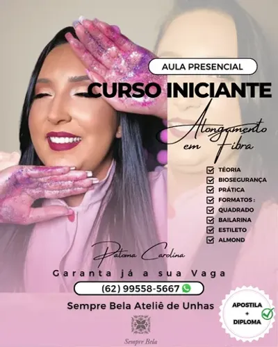 Curso Presencial de Alongamento em Fibra para Iniciantes - No Setor Garavelo