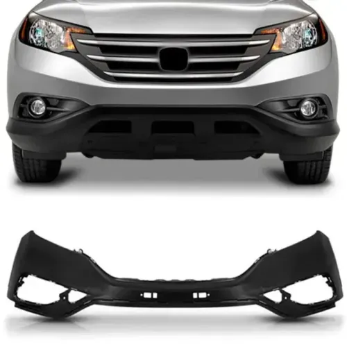 Parachoque Superior Honda CRV 2015 à 2017 - Furo Farol Auxiliar - Preto Liso - TYG