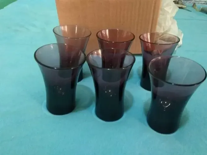 Jogo de 6 copos para Licor Aperitivo cor Âmbar oferta liquida aproveite