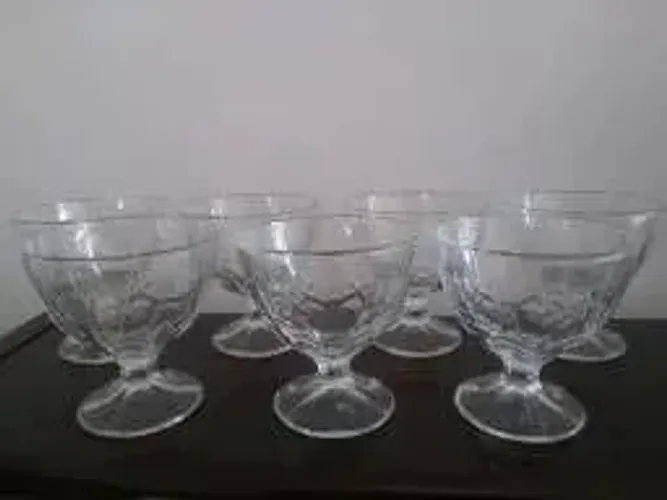 Conjunto de taças de sobremesa francês 