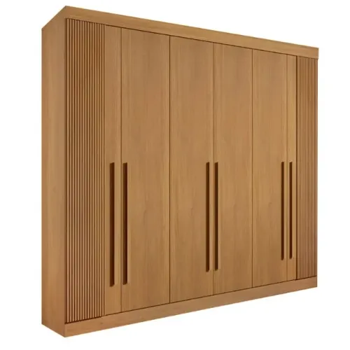 Roupeiro 6 Portas Da Vinci Plus Ripado Cinamomo Até 12x - Frete Grátis 