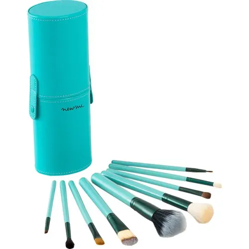 Estojo de Pincéis para Maquiagem 9 Pincéis Verde - New Me<br>