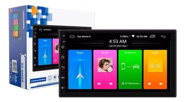 Central Multimidia Android 11 Gps Espelha 7 Pol Rs808br Plus