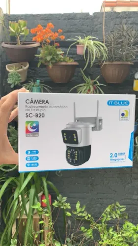 Camera Externa Wifi Dupla Lentes 2 Em 1 Visao Noturna