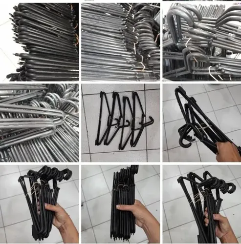 Lote de 60 cabides novos de plástico preto adulto