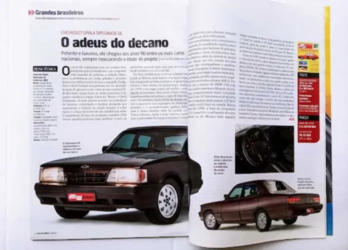 Revista Quatro Rodas - Opala Diplomata Collectors 1992
