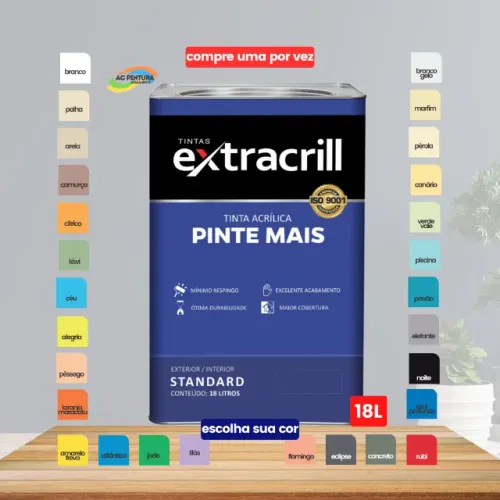 Tinta Pinte Mais + Extracrill Acrilico Externo Interno 18L