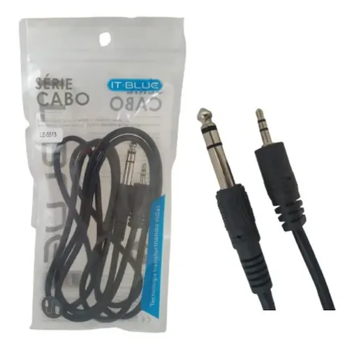 Cabo P2 Para P10 Stereo Macho 1,5 Metros