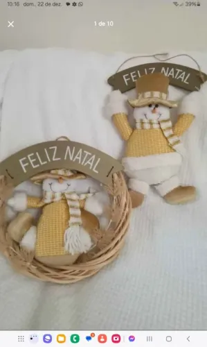 Enfeites de Natal - Bonecos de Neve