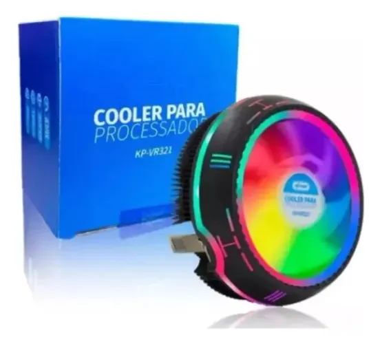 Cooler Para Processador, Com Led Colorido RGB Knup Kp-Vr321