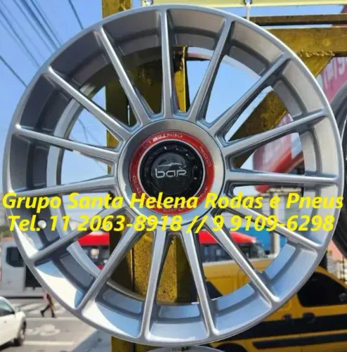 Jogo Roda Espotivo Aro 17 New Sunline 4x100 4x108 VW Gol GM Onix Fiat Honda Renault Ford