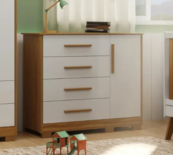 Comoda Charlo porta Lisa em MDF