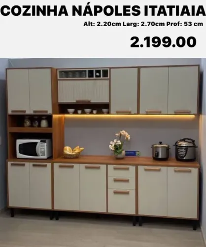 Armário de cozinha Anápolis Itatiaia completa-ENTREGA HOJE !!!