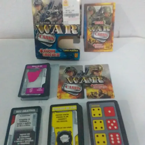 Jogo WAR Cartas Grow - Completo, com estojo original e em ótimo estado<br>