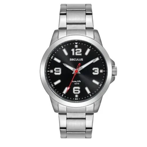 Relógio De Pulso Seculus Masculino Aço Calendário Original PROMOÇÃO